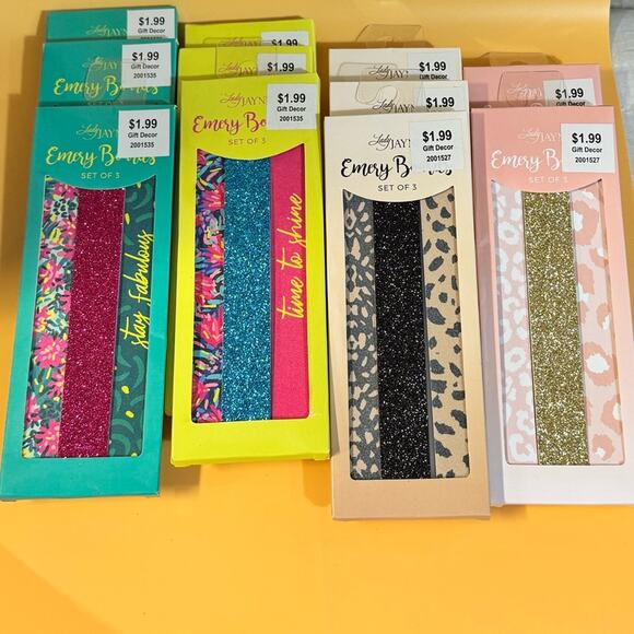 Emery Boards / Colorful Glitter Floral / Animal Print / Christmas /  NWT / NIB - Picture 1 of 2